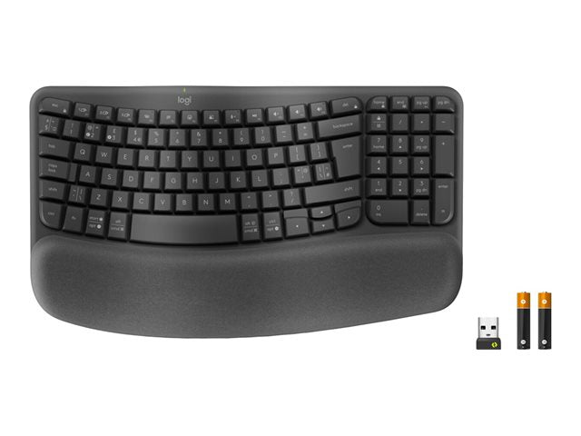 Logitech Ergo Series Wave Keys for Business - keyboard - graphite Input Device - DRWORKS Logitech Ergo Series Wave Keys for Business - keyboard - graphite Input Device - DRWORKS
